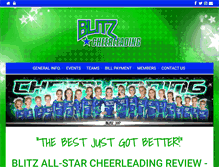 Tablet Screenshot of blitzcheerleading.com